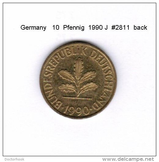 GERMANY    10  PFENNIG  1990 J  (KM # 108) - 10 Pfennig