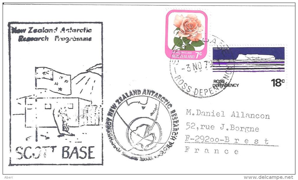 9913  SCOTT BASE -  AFFRANCHISSEMENT MIXTE - 3 November 1979 - Briefe U. Dokumente