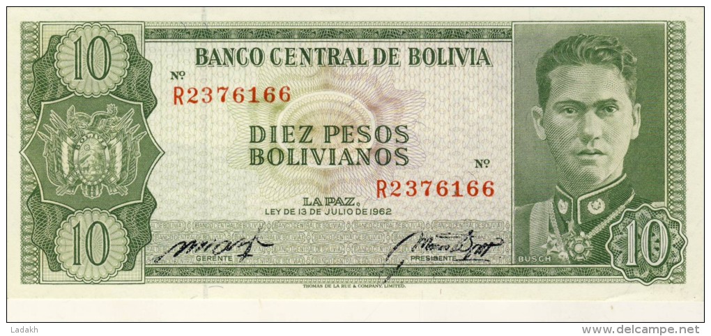 BILLET # BOLIVIE # 10  PESOS BOLIVIANOS   # 1962 # PICK N° 154 - Bolivië