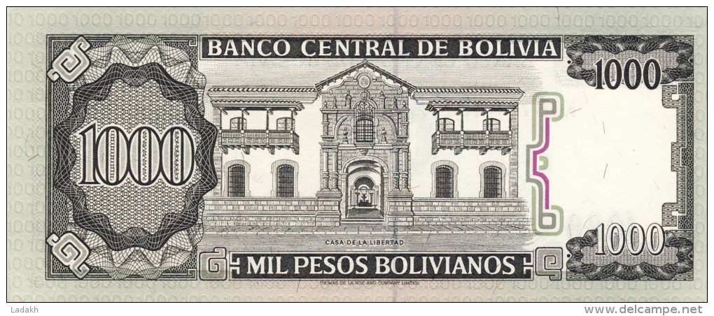 BILLET # BOLIVIE # 1000  PESOS BOLIVIANOS   # 1982 # PICK N° 167 - Bolivia