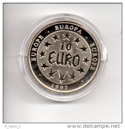 REF EX  : Monnaie Non Officielle 10 Euro Europe Europa 1997 Argenté Michael GODE - Commémoratives