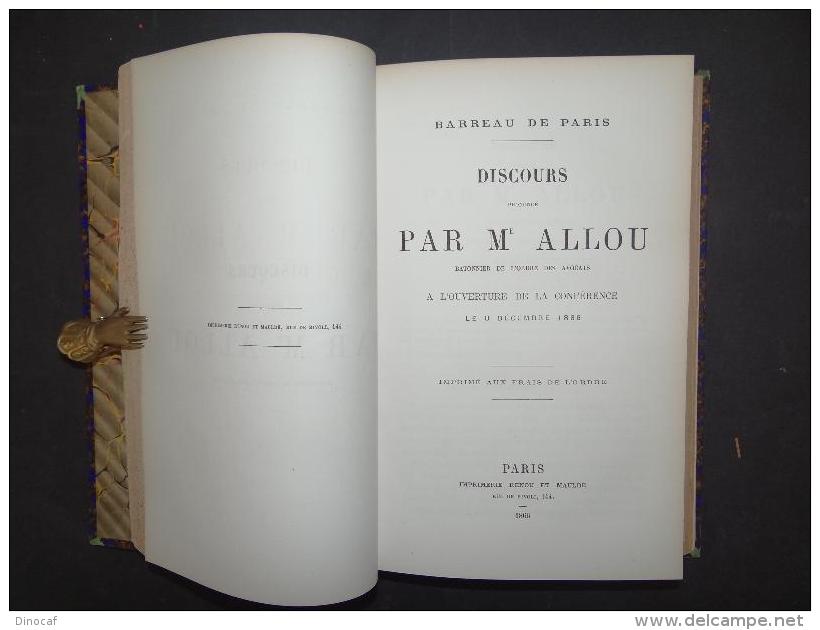 Discours Des Batonniers - Desmarest - Französische Politikgeschichte - 1864 592 Seiten - Altri & Non Classificati