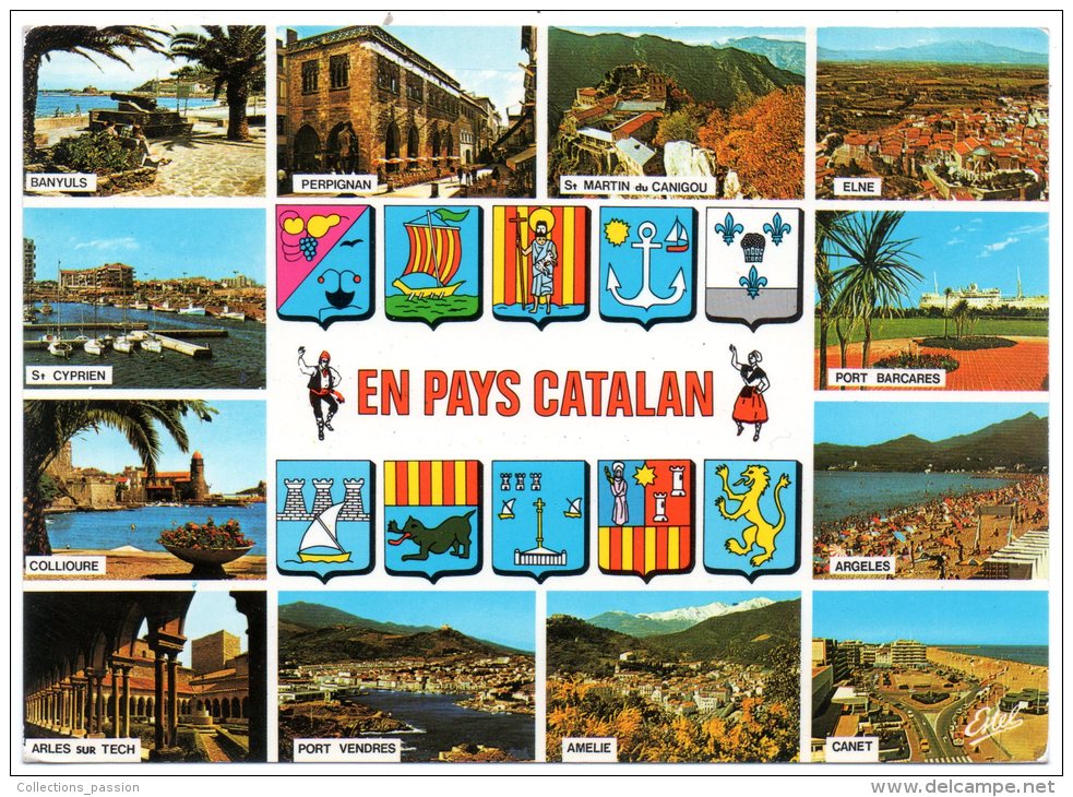 CP, EN PAYS CATALAN, Multivues, Vierge - Languedoc-Roussillon