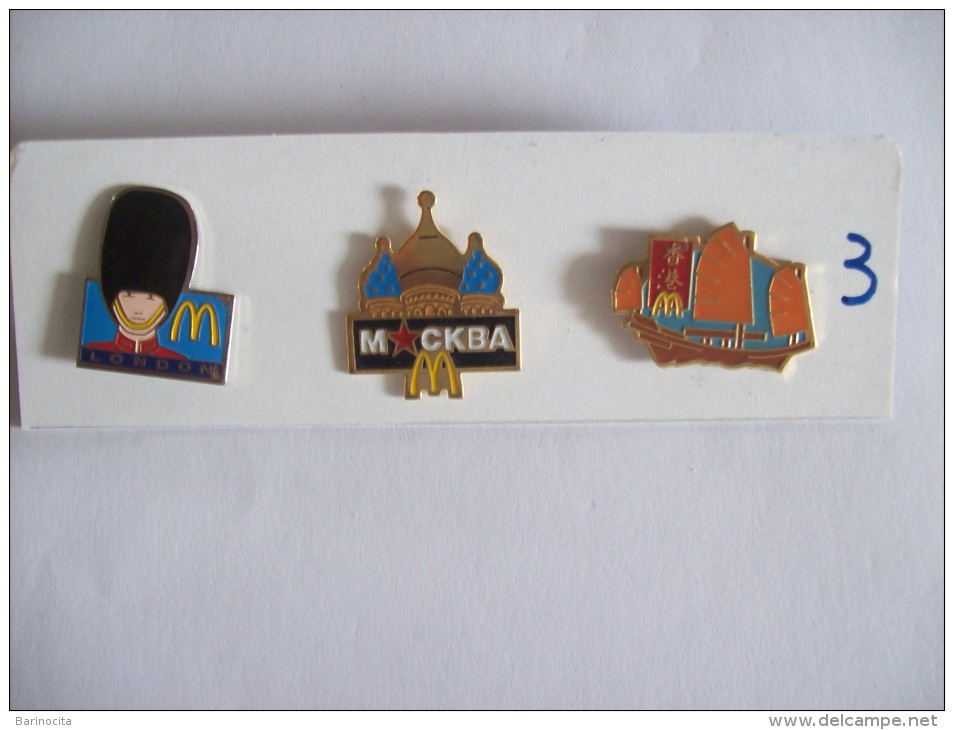 PIN´S -  MCDONALDS  Lot De 3 Pin´s   - Voir Photo (3) - McDonald's