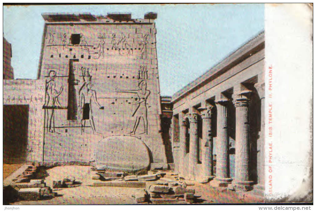 Egypt-Postcard Unused-Island Of Phylae.Isis Temple.II.Phylone-2/scans - Asuán
