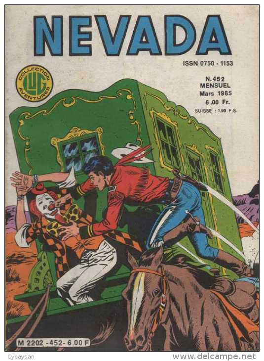 NEVADA N° 452  BE LUG 03-1985 - Nevada