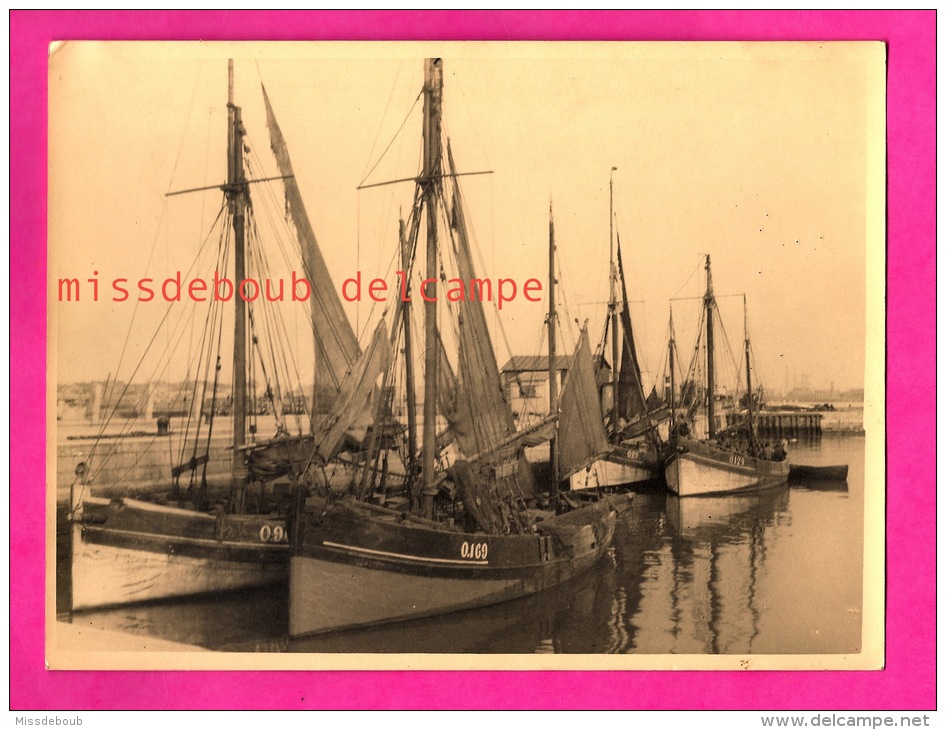 Belle Photo Grand Format - Ancien Voiliers Bateaux De Pêche - Beautiful Photo Large Format - Old Sailboats Fishing Boats - Boats