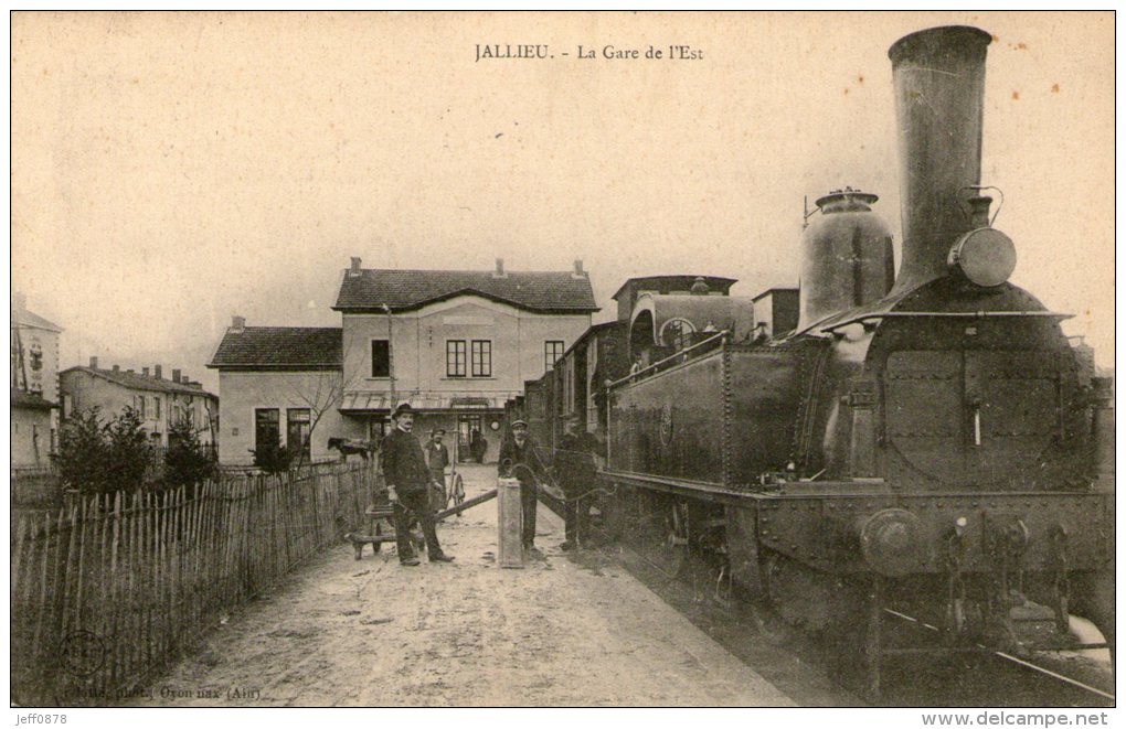 38 - ISERE - JALLIEU - La Gare De L'Est - Très Bon état - 1907 - 2 Scans - Jallieu