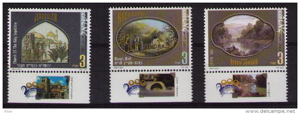 ISRAEL Pilgrimage - Unused Stamps (with Tabs)