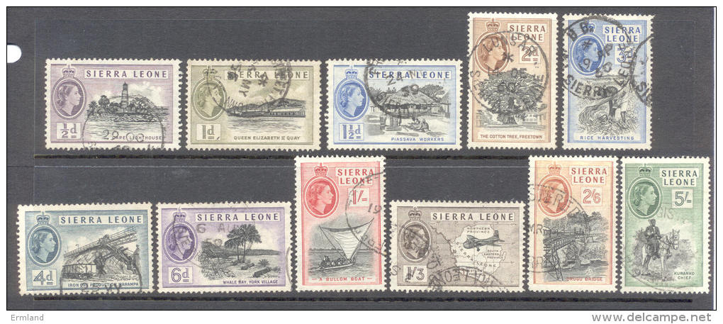 Sierra Leone 1956 - Michel 176 - 186 O - Sierra Leone (...-1960)