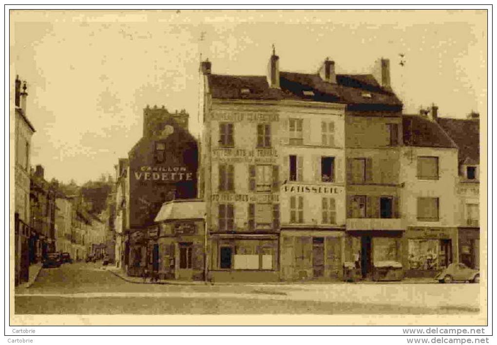 77-La Ferté-sous-Jouarre-La Place Et La Rue De La Gare.(Commerces,publicité Carillon VEDETTE - La Ferte Sous Jouarre