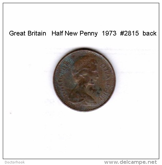 GREAT BRITAIN    1/2  NEW PENNY  1973  (KM # 914) - 1/2 Penny & 1/2 New Penny