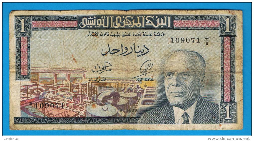 TUNEZ - 1 Dinar  1965 Circulado    P-63 - Tunisia