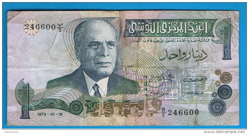 TUNEZ - 1 Dinar  1973 Circulado    P-70 - Tusesië