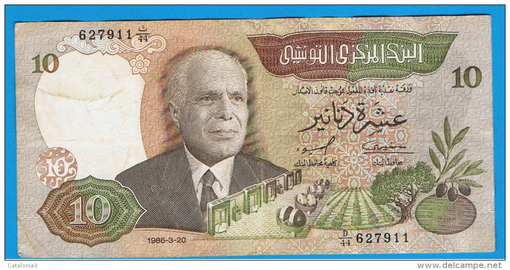 TUNEZ - 10 Dinar  1986 Circulado  P-84 - Tunisia