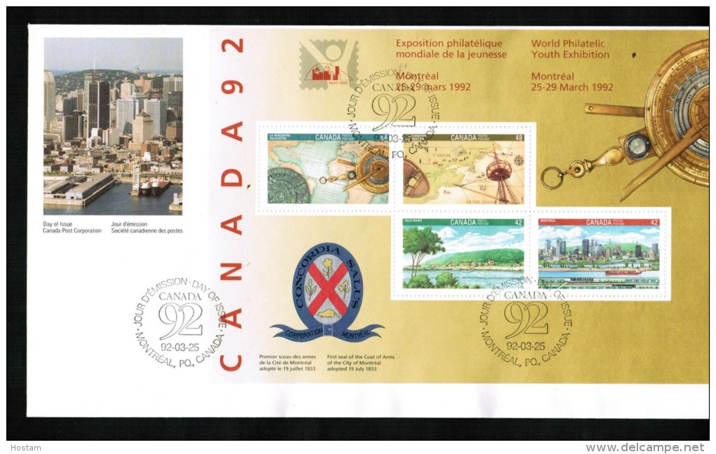 CANADA, 1992, #1407a, CAPEX 92, CANADA 92, OFDC " OVERSIZE"   270 Cm - 1991-2000