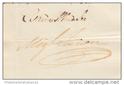 BE192 SPAIN ESPAÑA CUBA SIGNED DOC CAPTAIN GENERAL 1834-37. MIGUEL DE TACON 1835 - Other & Unclassified