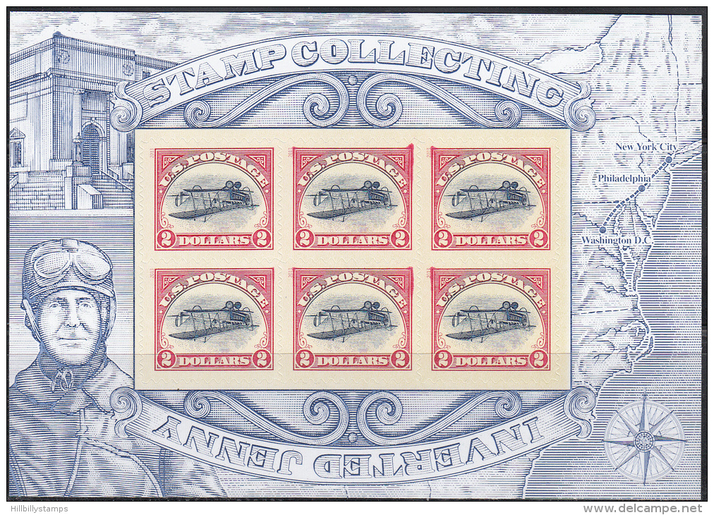 USA  Lot No. 694a   Very Nice And Scarce New Issue Souv. Sheet Commemorating  The Inverted Jenny  Air Mail Stamp - Neufs