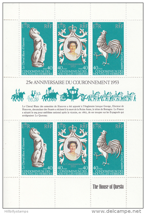 New Heribrides ( French )  Lot  706a  Scott No 278  Mnh    Year 1978  Very Nice Souv. Sheet - Neufs