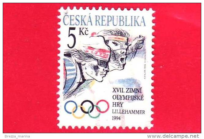 REP. CECA - CZECH R. - USATO - 1994 - Sport Invernali - Giochi Olimpici - Sci Di Fondo - XVII Winter Olympiad In Lilleha - Used Stamps