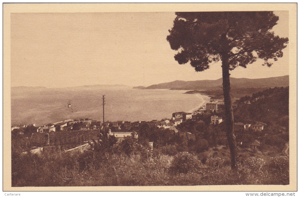 Carte Postale Ancienne,83,VAR,LE LAVANDOU,EN 1920,VEGETATION NON ENTRETENUE,CAP BENAT,MER,BATEAU - Le Lavandou