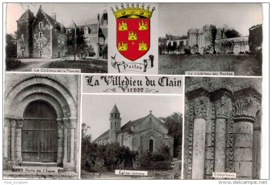 La Villedieu Du Clain - Multivue - Chateau De La Planche - Chateau Des Roches - église - La Villedieu Du Clain