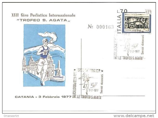 62514)   Lettera Con Annullo    XVII Giro Podistico Int.le  Trofeo S. Agata 3/2/77 - FDC