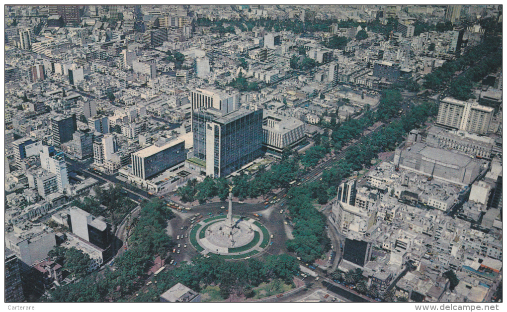 MEXIQUE,MEXICO,VISTA AEREA,VUE AERIENNE,CITY,HOTEL,ROND POINT - Messico