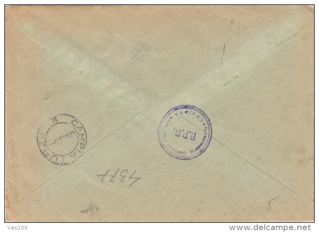 AMOUNT 1.55, CRAIOVA, POSTAL SERVICE METERMARK, MACHINE STAMPS ON REGISTERED COVER, 1989, ROMANIA - Franking Machines (EMA)