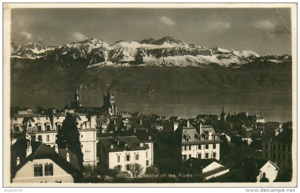 Suisse - Lausanne Et Les Alpes - Cachet Postal Saxon - CPA En Très Bel Etat (voir 2 Scans) - Saxon