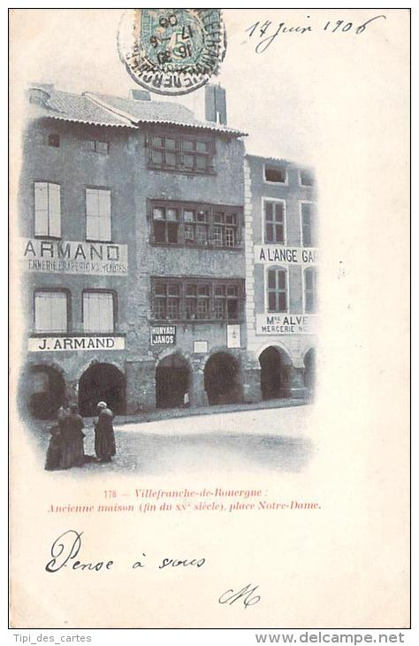 12 - Villefranche-de-Rouergue - Ancienne Maison, Place Notre-Dame - Villefranche De Rouergue