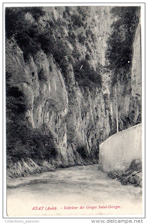 CP, 11, AXAT, Intérieur Des Gorges Saint-Georges, Vierge - Axat