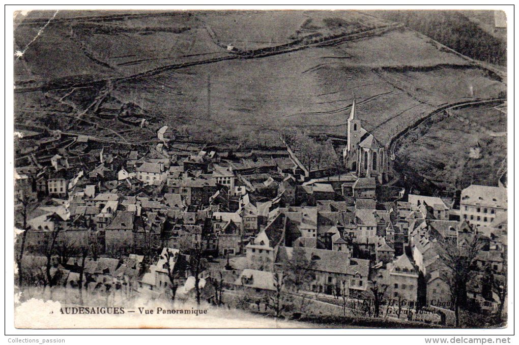 CP, 15, CHAUDESAIGUES, Vue Panoramique, Voyagé En 1922 - Sonstige & Ohne Zuordnung