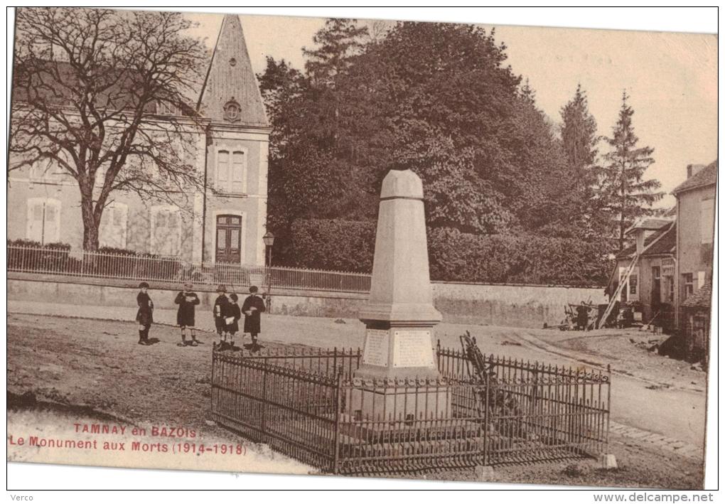 Carte Postale Ancienne De TAMNAIS - Tannay