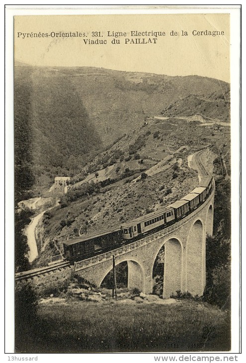 Carte Postale Ancienne Ligne électrique De La Cerdagne  -  Viaduc Du Paillat - Chemin De Fer - Autres & Non Classés