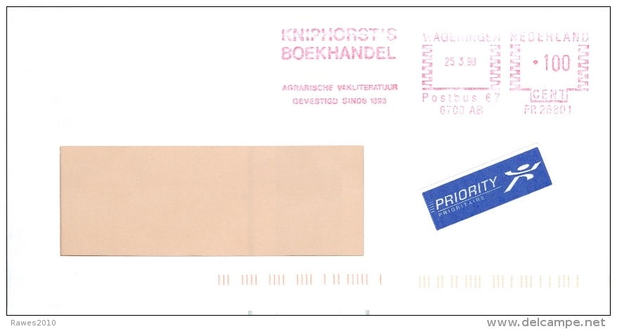 Niederlande AFS 1998 Postbus 67 Kniphorst`s Buchhandel - Frankeermachines (EMA)