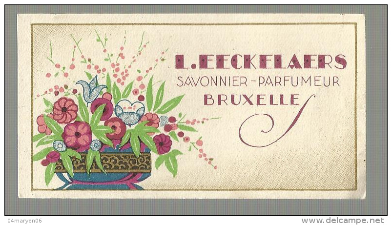 * L. EECKELAERS .-  Savonnier-Parfumerie , Bruxelles. - Vintage (until 1960)