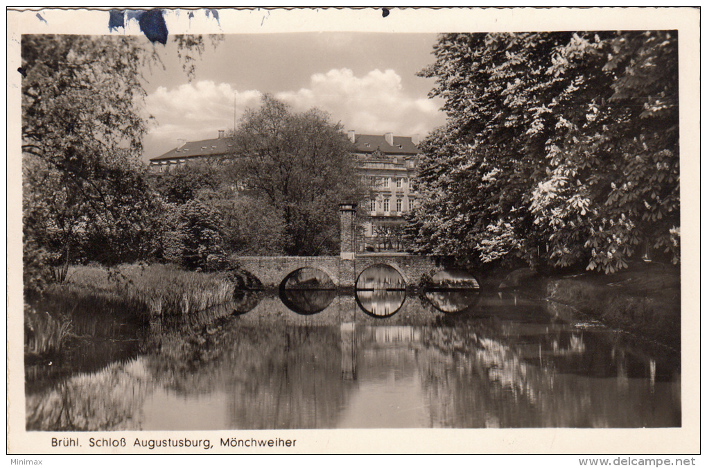 Brühl- Schloss Augustusburg, Mönchweiher, 1951 - Brühl