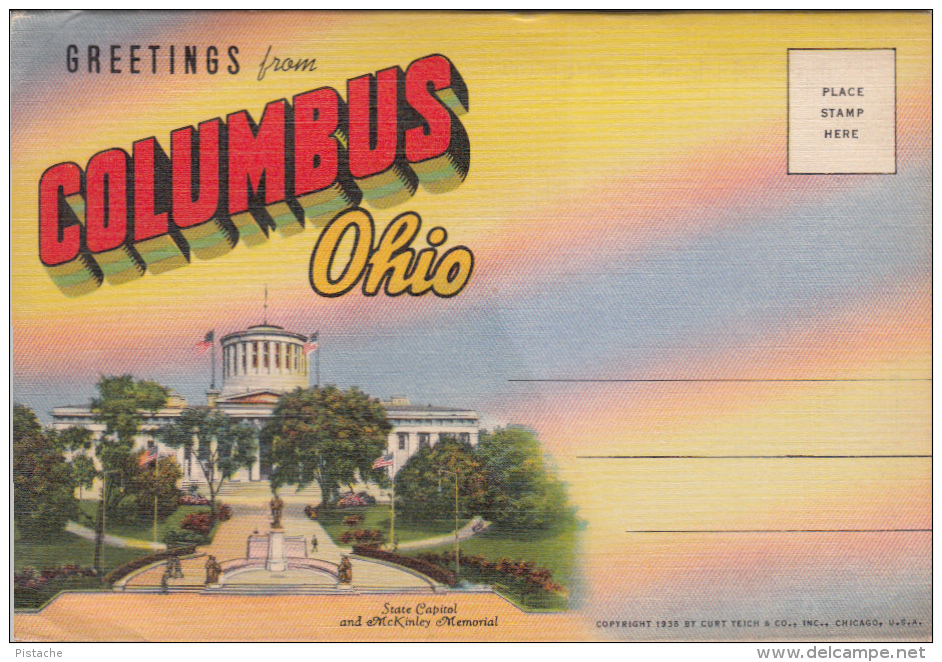 Greetings From Columbus Ohio - Booklet  Folder - Unused - 2 Scans - Columbus