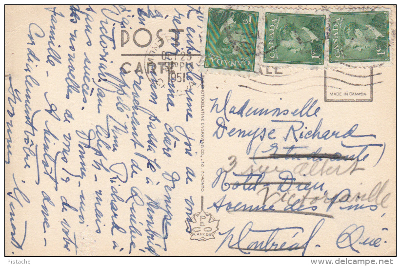 Sherbrooke Québec Canada - Boulevard Queen Street - Stamp & Postmark 1951 - 2 Scans - Sherbrooke