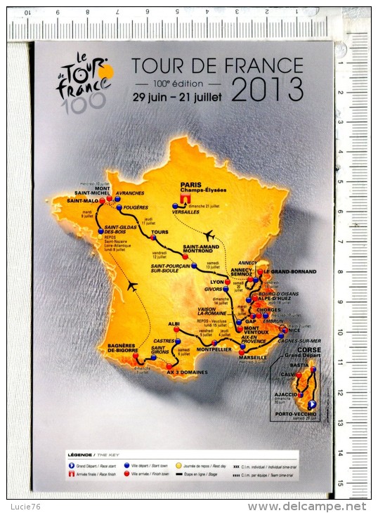 LE TOUR DE FRANCE 2013 - 100ème Edition -  Tampon Ville Etape : Bagnères De Bigorre -   07.07.2013 - Cyclisme