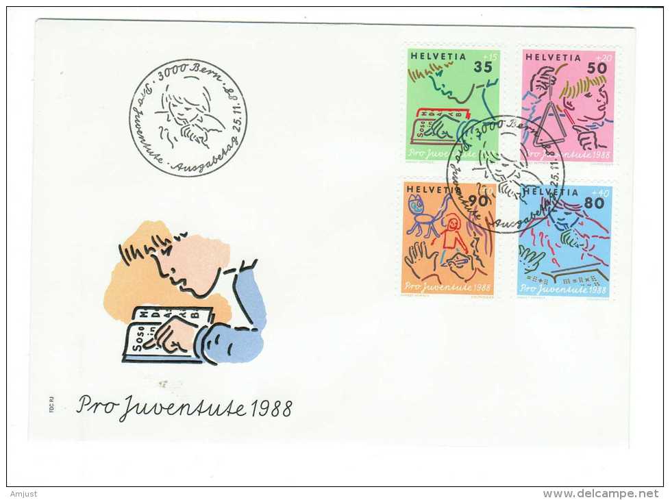 Suisse // Pro- Juventute / FDC / Lettre 1er Jour 1988 - Lettres & Documents