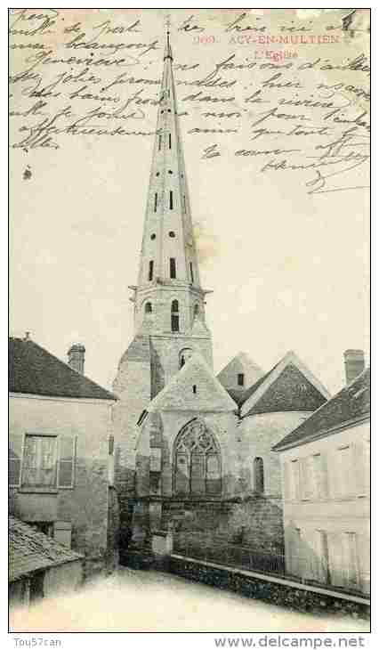 ACY EN MULTIEN - OISE  (60)  - PEU COURANTE CPA DE 1904. - Autres & Non Classés