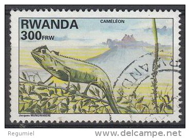 Rwanda U 1327 (o) Camaleón. 1997 - Gebruikt