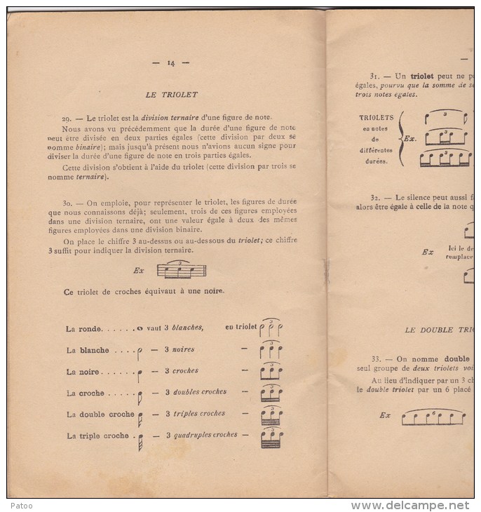 ABREGE THEORIE DE LA MUSIQUE PAR DANHAUSER  / /FOURNI AUTREFOIS GRATIS AUX ELEVES DES ECOLES COMMUNALES DE PARIS - Aprendizaje