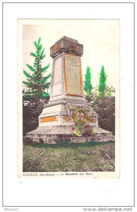 Cpa - 52 - AUBERIVE - Le Monument Aux Morts - 1914-1918 - - Auberive