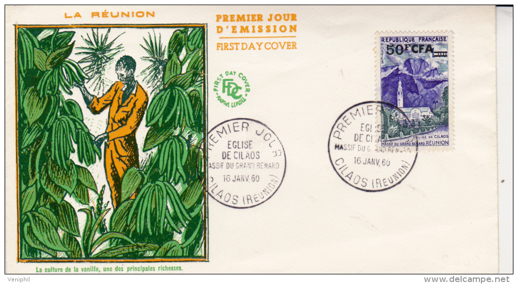 REUNION - LETTRE FDC AFFRANCHIE N° 352 A - 16 JANVIER 1960 - Cartas & Documentos