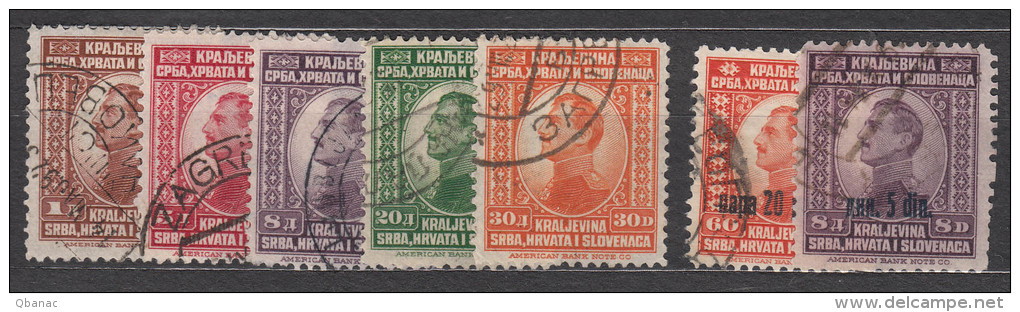 Yugoslavia Kingdom 1923/4 Mi#169-175 Used - Usati