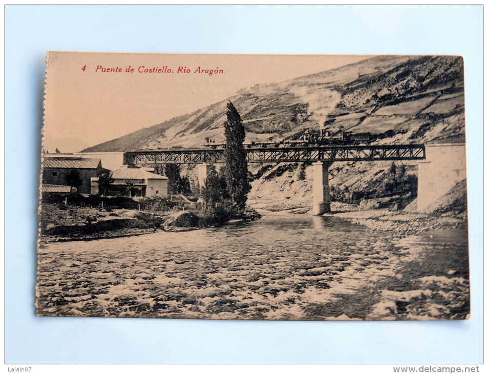 Carte Postale Ancienne : CASTIELLO  De JACA :Puente De Castiello , Rio Aragon - Autres & Non Classés