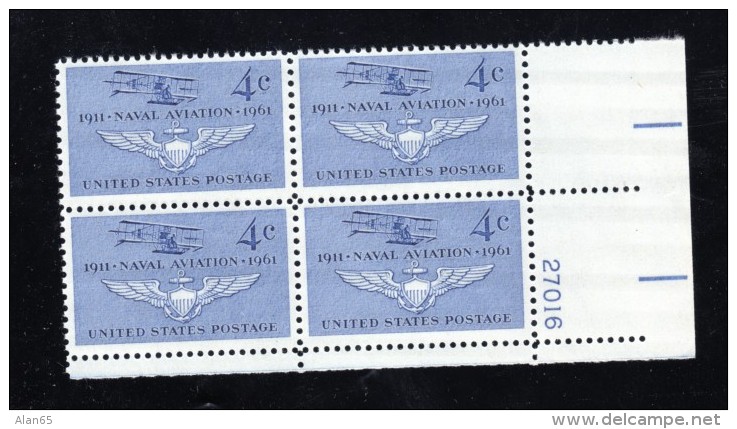 #1184, #1185, #1186 Lot Of 3 Plate # Block Of 4 US Postage Stamps Senator Norris, Naval Aviation, Workmen's Compensation - Plattennummern